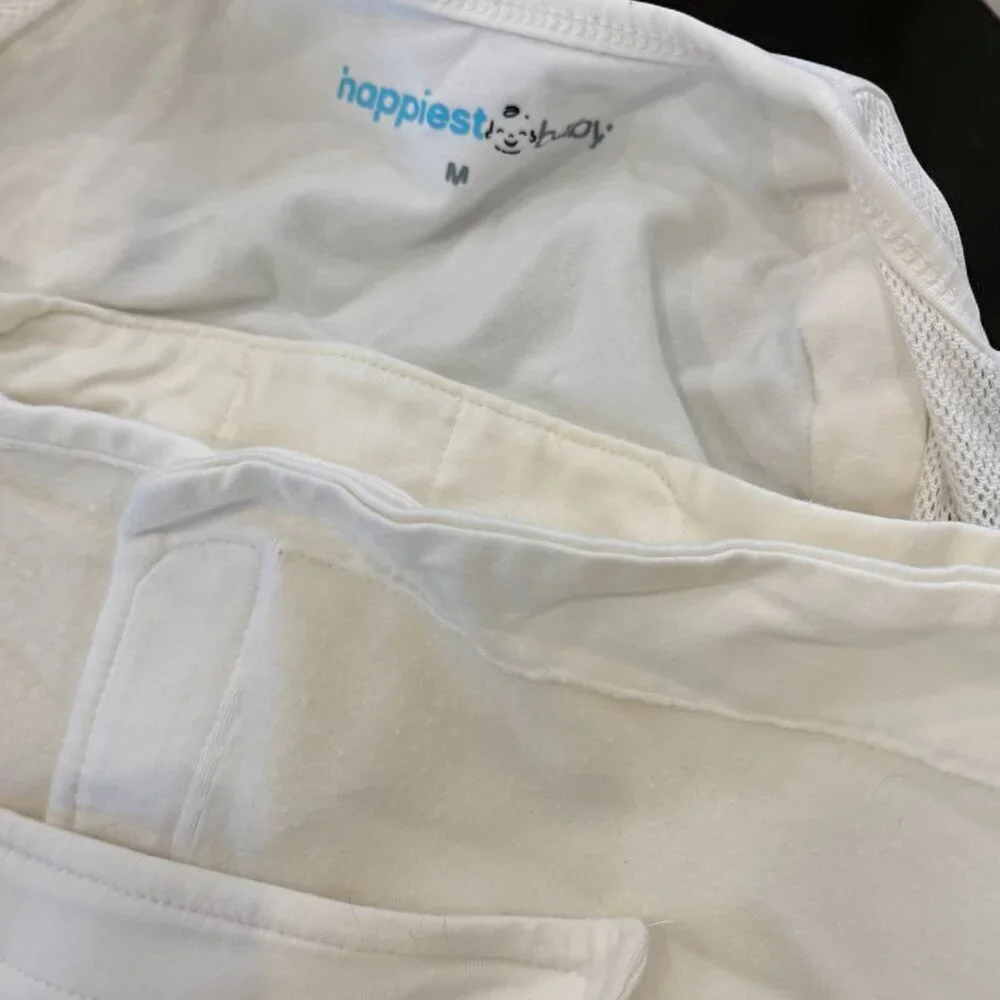 Happiest Baby 100% Organic SNOO Sleep Sack Size Med (12-18 Lbs) Ivory/Off White